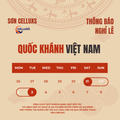 Sơn CELLUXS nghỉ lễ 2-9