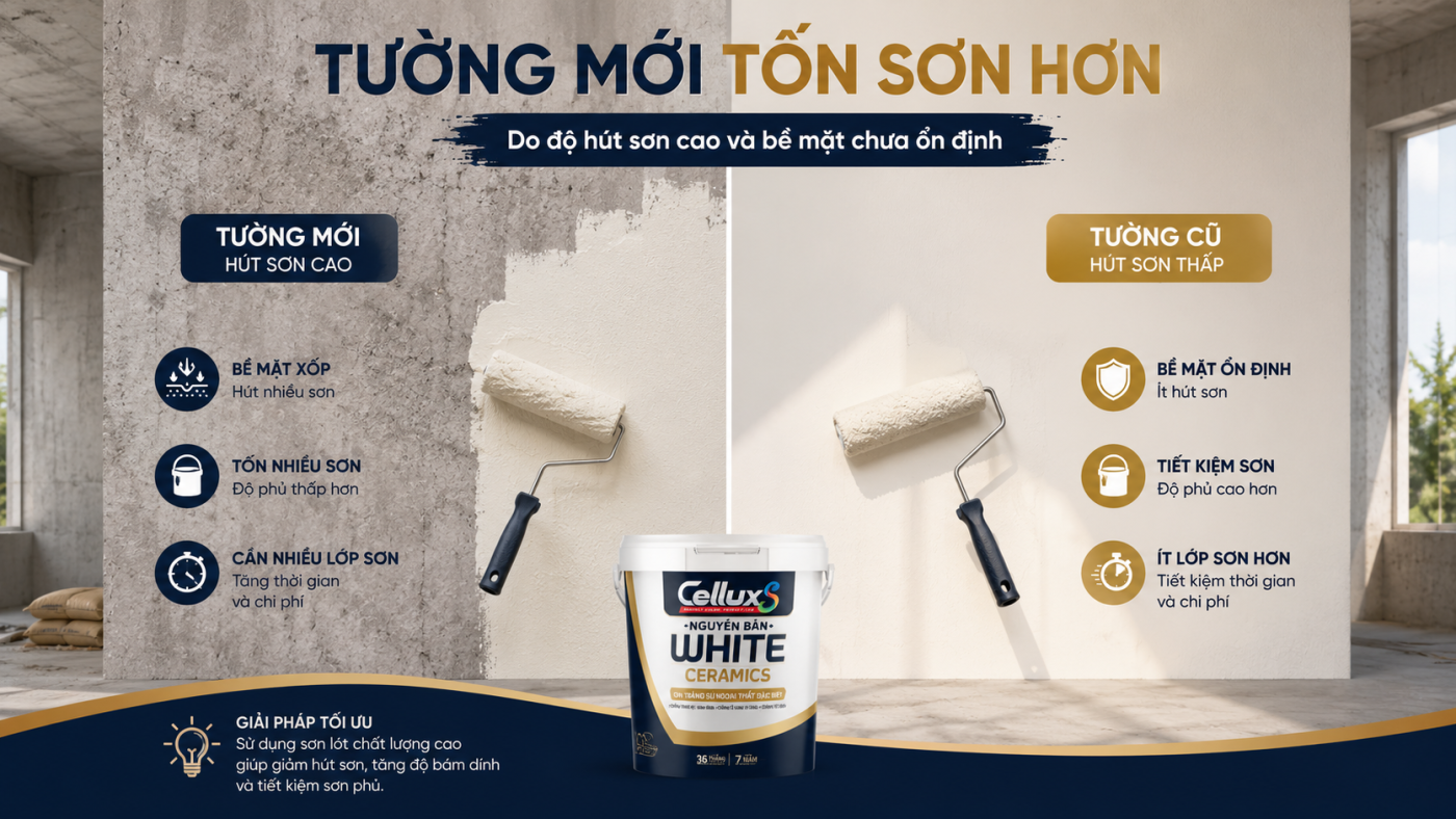 Tường ảnh hưởng đến sơn như thế nào?