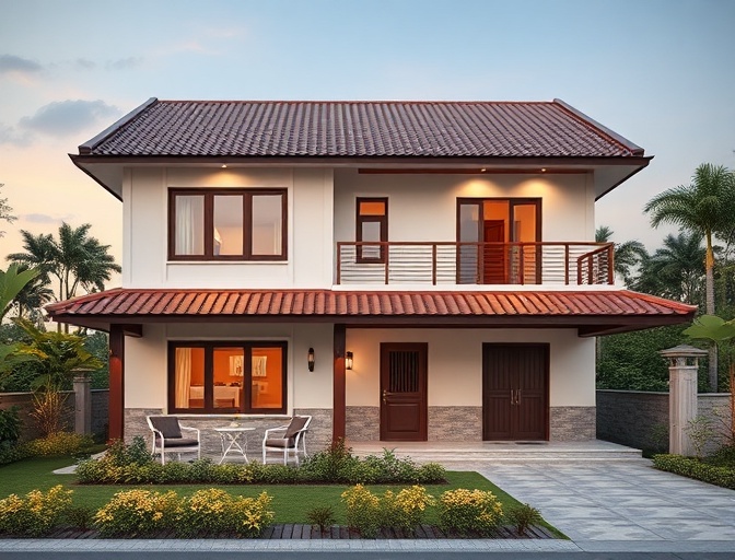 Nhà 2 tầng nông thôn